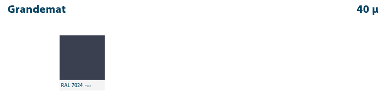 Kleur Grandemat RAL 7024 slate - Optistaal