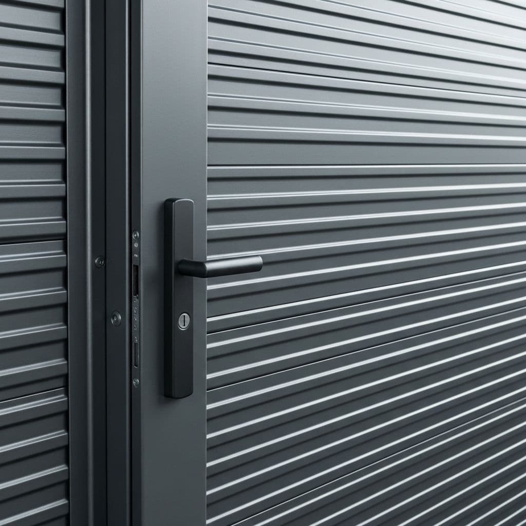 Detail loopdeur S40 met horizontale profilering